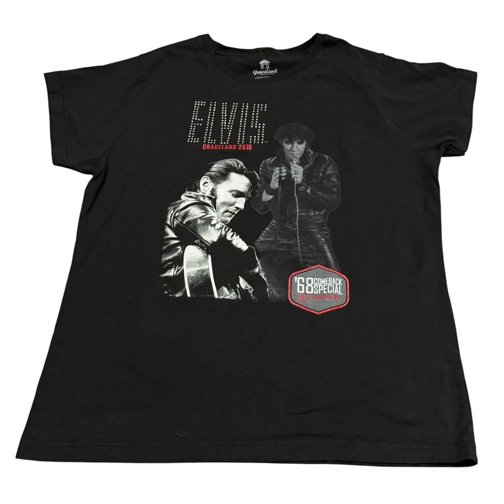 Elvis Graceland 2018 68 Comeback Special Graphic T Shirt XL Black‎